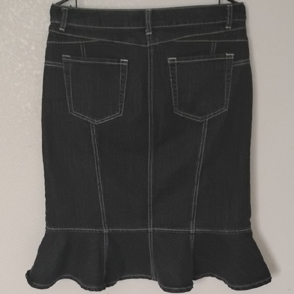 Noir Black Denim Skirt - Picture 8 of 12